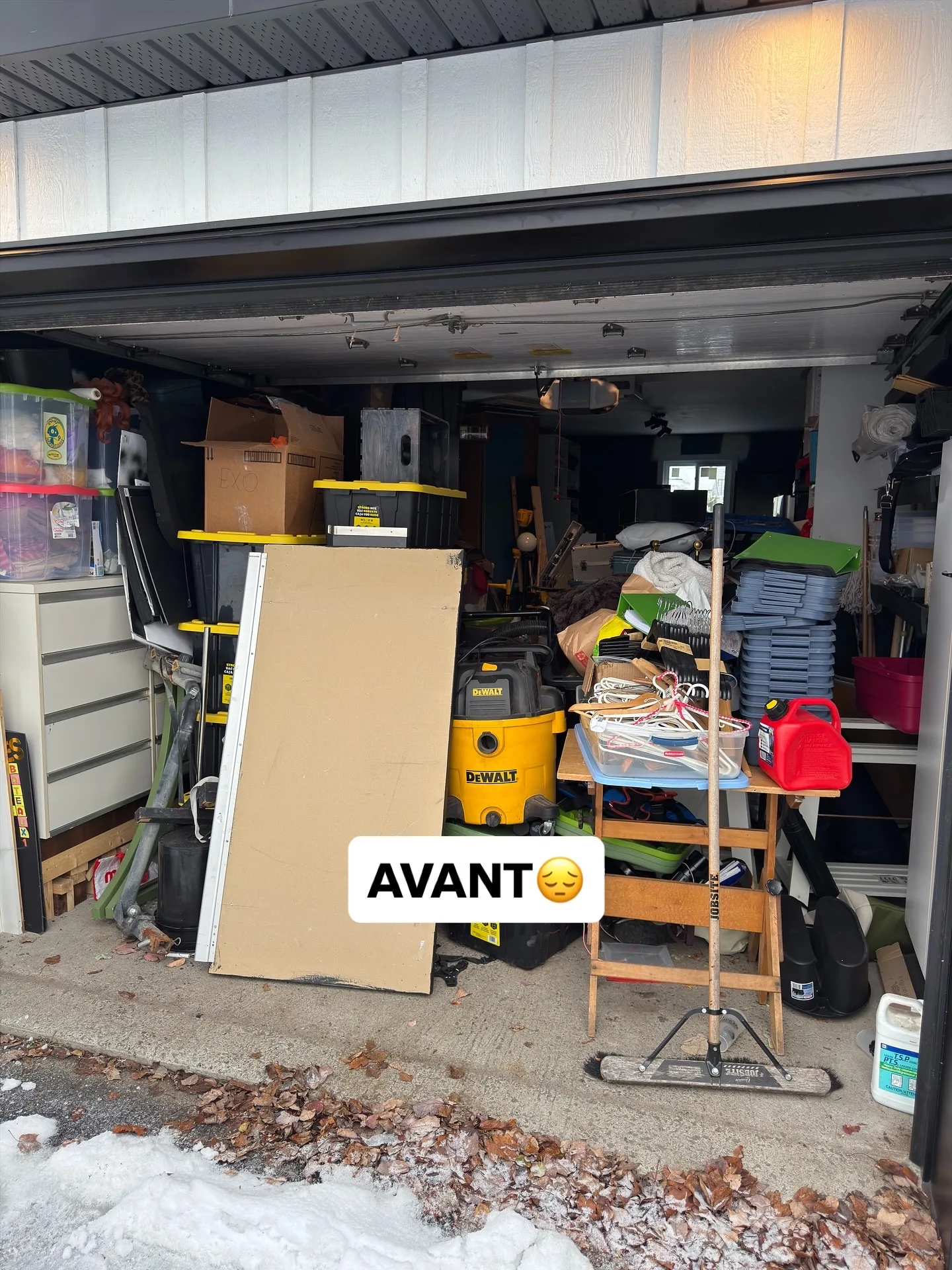 Avant — Avant et après — transformation de garage par Our Haven Space